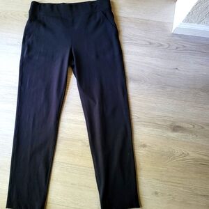 Deluth Trading Co Womens Black YOGA pants straight leg Mx29 pockets front back